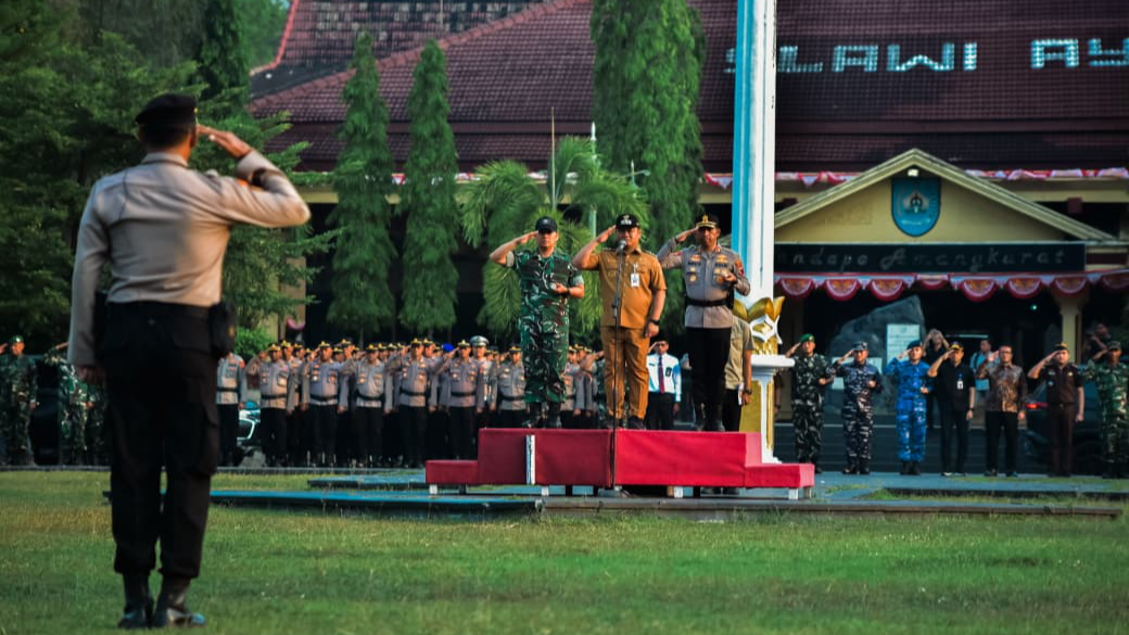 Bupati Tegal Pimpin Apel Siaga dan Patroli Sinergitas 3 Pilar, Ajak Semua Pihak Waspada dan Tetap Humanis
