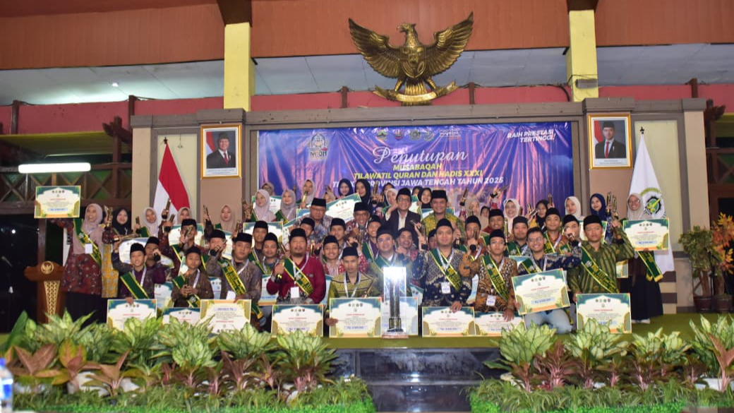 Kota Semarang Raih Juara Umum Musabaqah Tilawatil Qur'an dan Hadits (MTQH) Tingkat Provinsi Jawa Tengah.